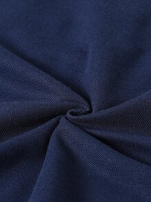 SHEIN Vacaura Tween Boy Colorblock Horse Print Detail Polo Shirt Summer Holiday