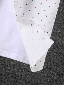 SHEIN 十二三歲男孩全印花圖案襯衫,不含tee - 白色 - 查看 5