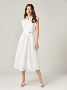 BizChic 前扭結襯衫洋裝工作服