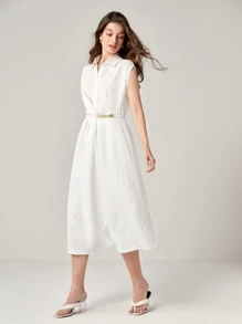 BizChic 前扭結襯衫洋裝工作服