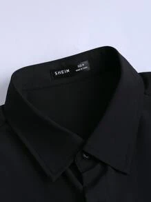 Manfinity Hypemode Camisa holgada para hombre con gráficos de estrellas y letras sin camiseta interior