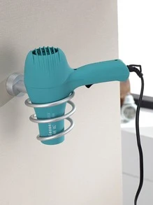 Wall Mounted Hair Dryer  Holder - Silver - View 1