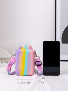 Unicorn Silicone Kids Crossbody Press Mini Shoulder Bag - Children's Unicorn Crossbody Bag - Multicolor - View 4