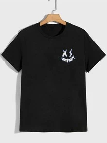 Manfinity Hombres Camiseta con estampado de dibujos animados