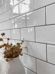 3D Gel Resin Plain Brick Pattern Wall Sticker Giấy dán tường Thích hợp để trang trí tường nhà - Nhiều màu - Xem 5