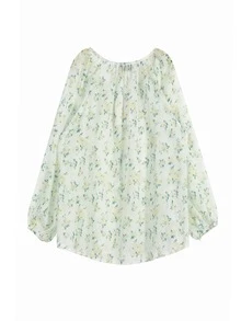 Blusa floral de manga raglán - verde menta - Ver 2