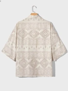 GENTILAND 男士几何印花和服和短裤（不含 T 恤）、和服、度假、我爱我的男朋友、色彩鲜艳、男朋友礼物、波西米亚风 - 彩色 - 查看 6