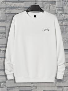Manfinity Men Cartoon Graphic Sweatshirt - White - View 1