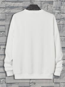 Manfinity Men Cartoon Graphic Sweatshirt - White - View 2