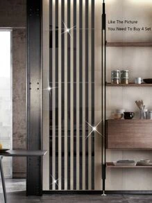 10 件反光亚克力长装饰线形镜面贴纸,自主设计 3D 艺术贴花,适用于客厅、浴室、家庭办公室墙壁乙烯基贴花、贴纸、墙贴花、乙烯基家居装饰贴花、春季装饰品让您的家焕然一新、Rama 装饰贴纸镜子墙家居装饰、PVC 可移除、贴纸、墙贴花、乙烯基家居装饰贴花、春季装饰品让您的家焕然一新、Rama 装饰贴纸墙面装饰房间装饰墙镜房间浴室装饰客厅装饰 - 黑色 - 查看 11