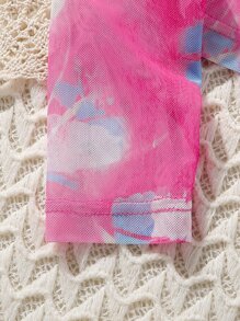 Girls Cami Top & Butterfly Print Tee & Joggers - Multicolor - View 5