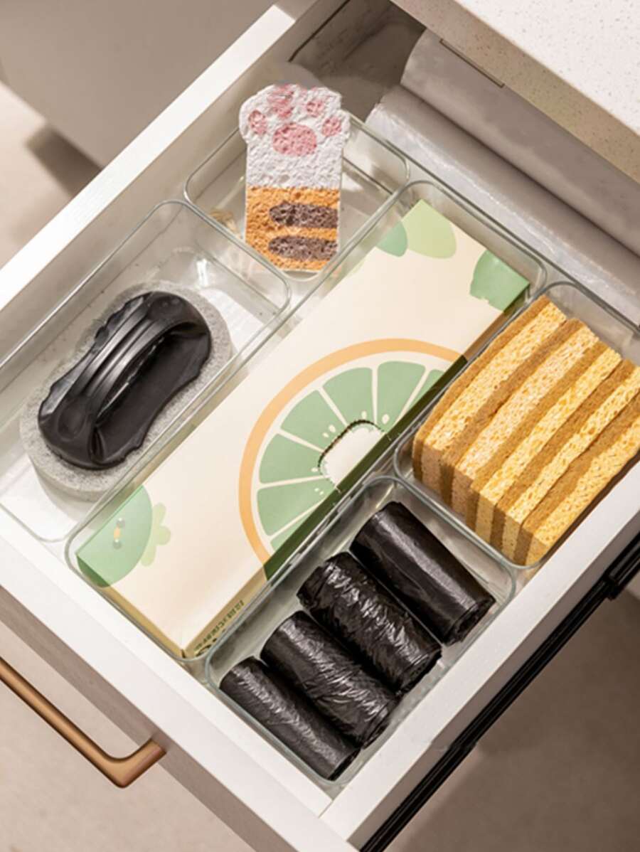 1 件透明抽屉收纳盒装饰秋季装饰节日装饰房间装饰家居装饰秋季装饰卧室装饰 - 無色 - 查看 1