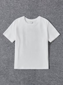 SHEIN Tween Boy Cartoon & Slogan Graphic Tee - White - View 3