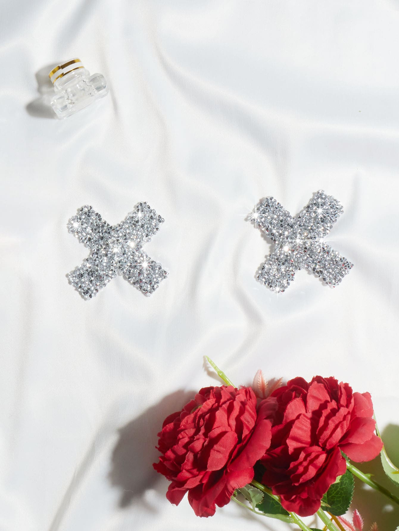 1 Pair Rhinestone Nipple Cover, For Rave