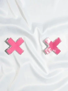 1 Pair Rhinestone Nipple Cover, For Rave