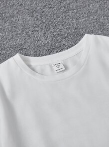 SHEIN Tween Boy Cartoon & Slogan Graphic Tee - White - View 5