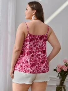 SHEIN VCAY 大碼滿版印花十字交叉吊帶上衣 - 彩色 - 查看 2