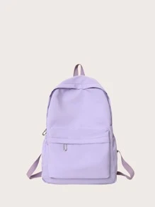 Girls Minimalist Functional Backpack - Mauve Purple - View 6