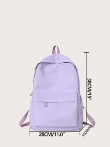 Girls Minimalist Functional Backpack - Mauve Purple - View 4
