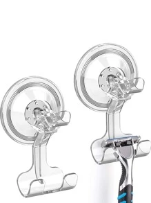 1pc Clear Wall Mounted Shaver Holder - Clear - View 3