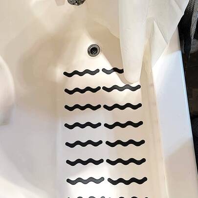 24 miếng dán chống trượt họa tiết Chevron trang trí phòng tắm mùa hè