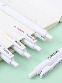 6 piezas Pluma de gel con estampado de dibujos animados al azar - Multicolor - Ver 3