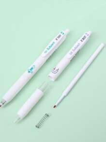 6 piezas Pluma de gel con estampado de dibujos animados al azar - Multicolor - Ver 4