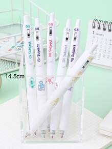 6 piezas Pluma de gel con estampado de dibujos animados al azar - Multicolor - Ver 5