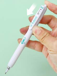 6 piezas Pluma de gel con estampado de dibujos animados al azar - Multicolor - Ver 6