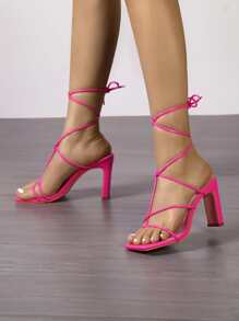 Dép quai ngang màu hồng nóng bỏng thời trang mùa hè - Màu Hồng Tươi - Xem 2