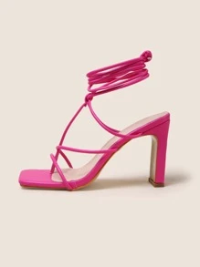 Dép quai ngang màu hồng nóng bỏng thời trang mùa hè - Màu Hồng Tươi - Xem 3