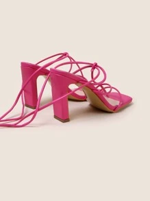 Dép quai ngang màu hồng nóng bỏng thời trang mùa hè - Màu Hồng Tươi - Xem 5