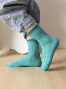 5 pares Calcetines de tripulación unicolor - Multicolor - Ver 3