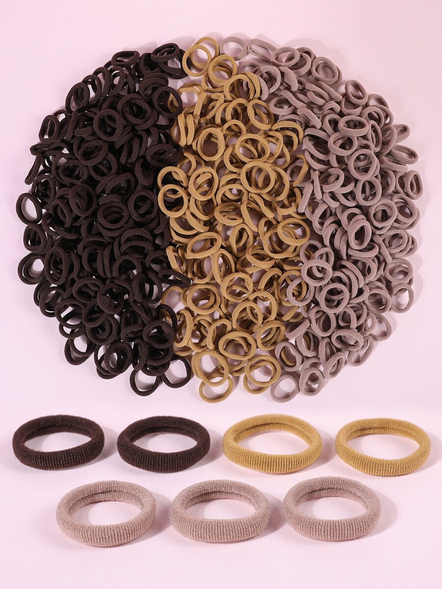 300入組小女童素色髮圈 - 彩色 - 查看 1