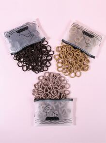 300入組小女童素色髮圈 - 彩色 - 查看 2