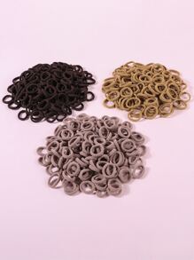 300入組小女童素色髮圈 - 彩色 - 查看 3