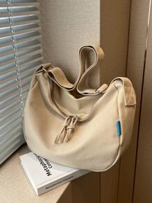 Minimalist Hobo Bag - Beige - View 2