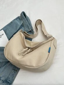 Minimalist Hobo Bag - Beige - View 7