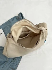 Minimalist Hobo Bag - Beige - View 8