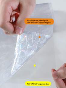 1 Roll 44.5cm Wide 3D Holographic Rainbow Decorative Static Cling Window Film, Colorful Vinyl Glass Sticker, Non-Adhesive Window Decal, Suitable For Living Room, Christmas Party, LPS Christmas Backdrop - Multicolor - View 10