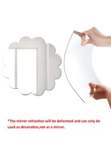 1 miếng dán tường gương hình dạng bất đối xứng, miếng dán gương Acrylic dày 2mm, thích hợp cho phòng ngủ, phòng khách, phòng tắm, nhà bếp. Quà tặng tốt nhất - Bạc - Xem 4