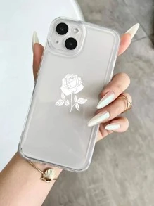 Ốp Điện Thoại Trong Suốt Họa Tiết Hoa Hồng Tương Thích Với iPhone15/15Plus/15Pro/15Promax - Nhiều màu - Xem 2