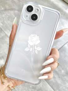 Ốp Điện Thoại Trong Suốt Họa Tiết Hoa Hồng Tương Thích Với iPhone15/15Plus/15Pro/15Promax - Nhiều màu - Xem 3