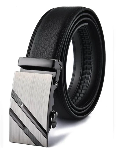 男士荔枝纹自动扣皮带，适合工作、夏季、学校休闲、商务场合，也是送给男友、丈夫、父亲、男士的礼物，日常佩戴时尚百搭，适合青少年、户外、度假、运动、旅行、街头、波西米亚风、复古秋季、万圣节等各种场合，是秋冬季的必备配饰。适合青少年、青年、男士，休闲、户外、运动、度假、毕业礼物、生日礼物、日常佩戴。