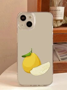 Funda de celular transparente con dibujos animados con estampado de pera - Multicolor - Ver 1