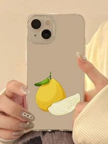 Funda de celular transparente con dibujos animados con estampado de pera - Multicolor - Ver 3