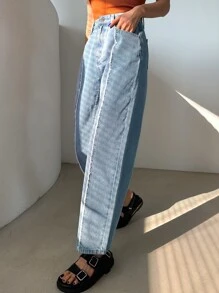 DAZY Xén Thô Quần legging thẳng - Rửa nhẹ - Xem 4