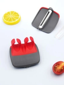 1 pieza Pelador de verdura de plástico - Gris - Ver 1