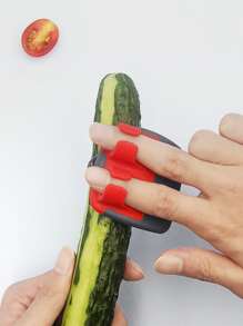 1 pieza Pelador de verdura de plástico - Gris - Ver 2