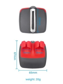 1 pieza Pelador de verdura de plástico - Gris - Ver 3